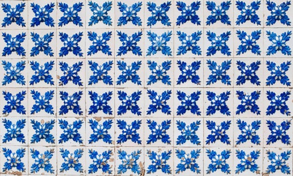 Detail of Portuguese glazed tiles.