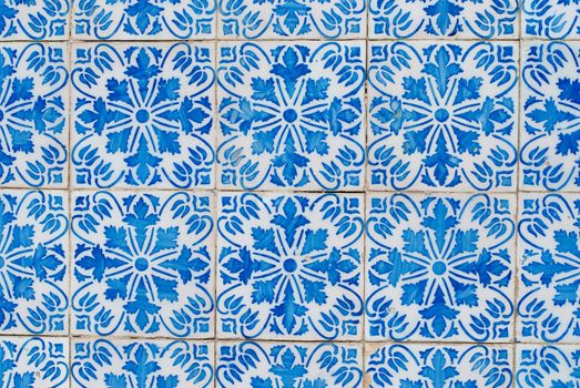 Detail of Portuguese glazed tiles.