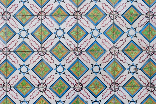 Detail of Portuguese glazed tiles.