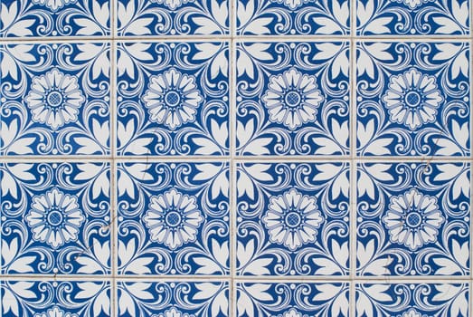 Detail of Portuguese glazed tiles.