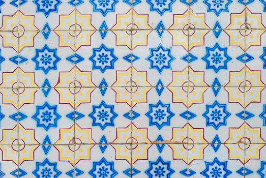 Detail of Portuguese glazed tiles.