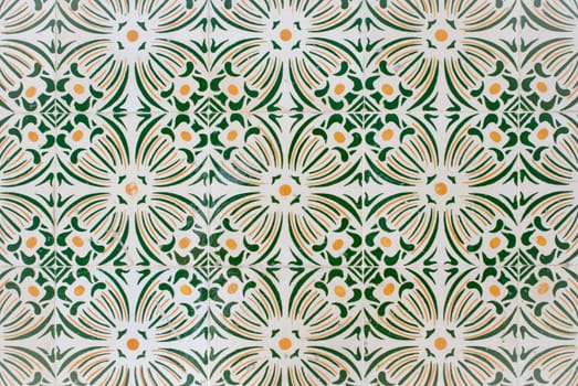 Detail of Portuguese glazed tiles.