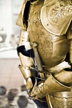 One natural old textured knight armor
