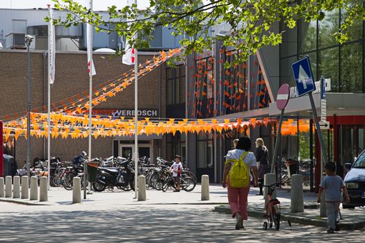 THE NETHERLANDS - 2010: Support of the Dutch team in the cities during soccer- or football championships, 2010, the Netherlands