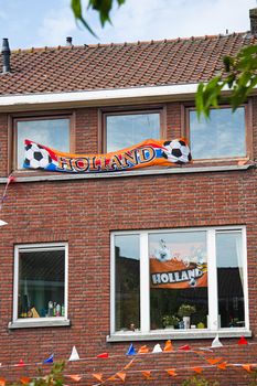 THE NETHERLANDS - 2010: Support of the Dutch team in the cities during soccer- or football championships, 2010, the Netherlands