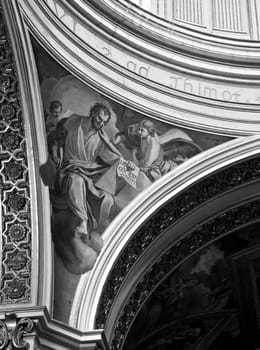 The majestic and beautiful interior of the Cathedral of St. Paul in Mdina in Malta