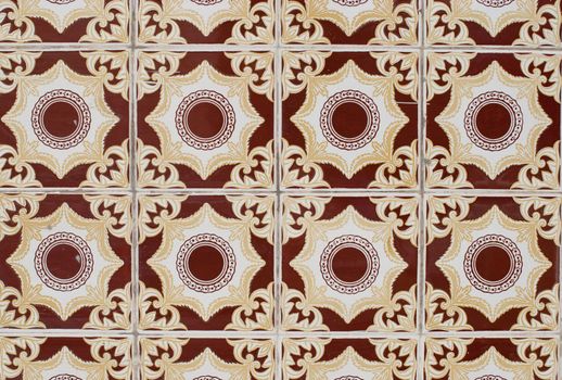 Detail of Portuguese glazed tiles.