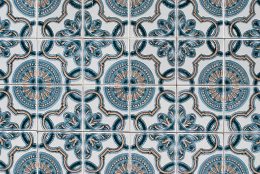 Detail of Portuguese glazed tiles.