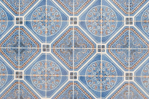 Detail of Portuguese glazed tiles.