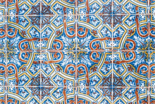 Detail of Portuguese glazed tiles.