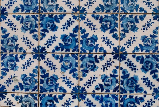 Detail of Portuguese glazed tiles.