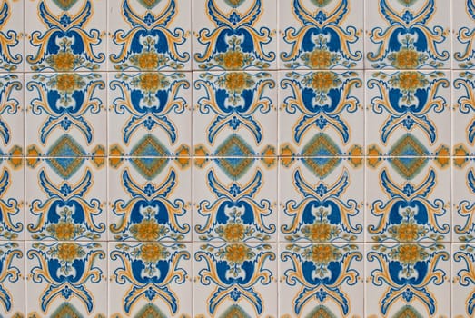 Detail of Portuguese glazed tiles.