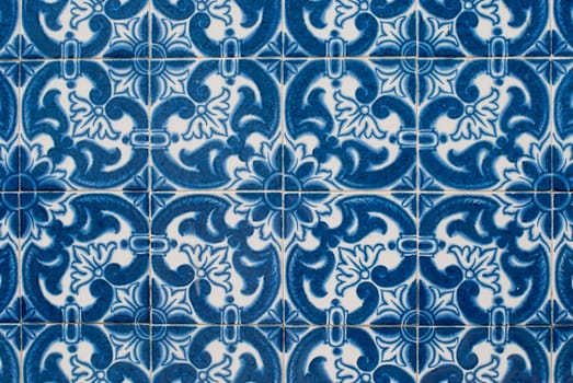 Detail of Portuguese glazed tiles.