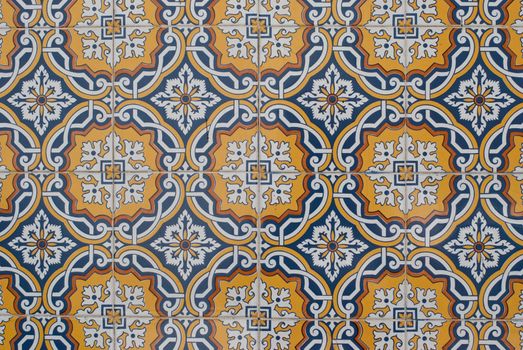 Detail of Portuguese glazed tiles.