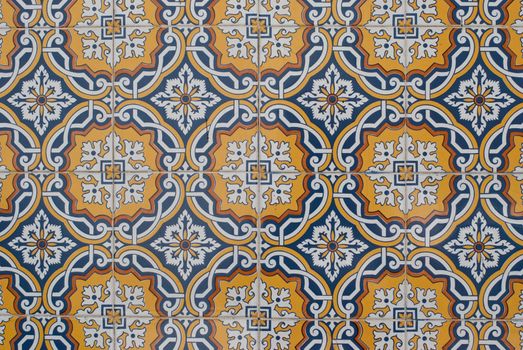 Detail of Portuguese glazed tiles.