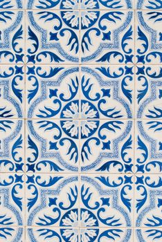 Detail of Portuguese glazed tiles.