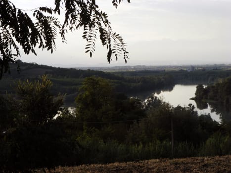 Landscape of hills and fields