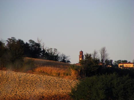 Landscape of Hills and trees 