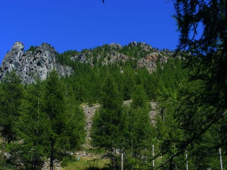 View of mountain landscape, Alps