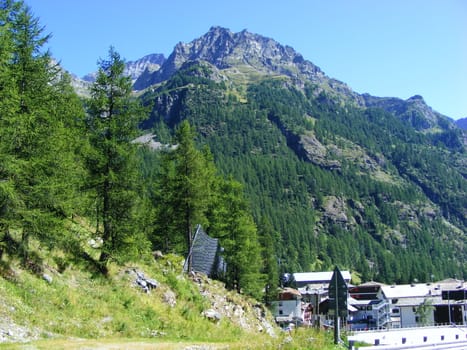 View of mountain landscape, Alps