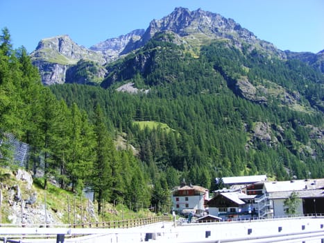 View of mountain landscape, Alps