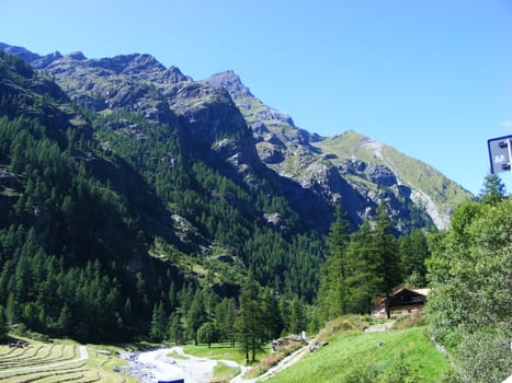 View of mountain landscape, Alps