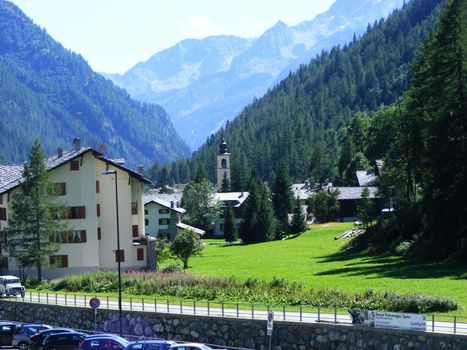 View of mountain landscape, Alps