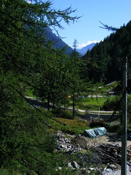 Landscape of mountains