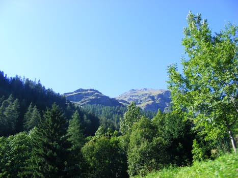 Landscape of mountains