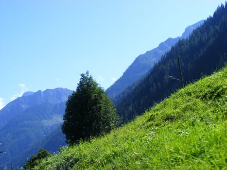 Landscape of mountains