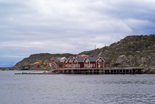 A village on Lofoten Islands in north Norway