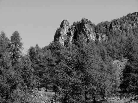 Landscape of mountains