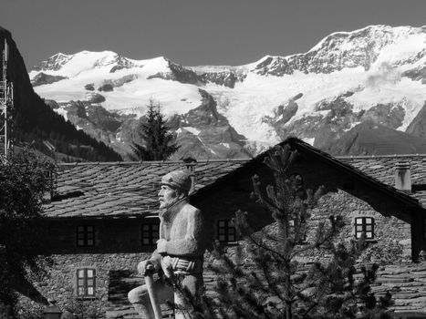 Landscape of mountains and wood