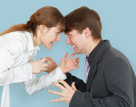 Man and woman fighting and arguing again
