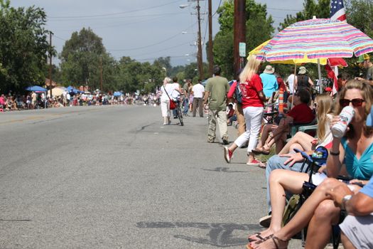 Ojai, CA - JULY 3 : Annual 4th of July parade in Ojai one day early this year July 3, 2010 in Ojai, CA.