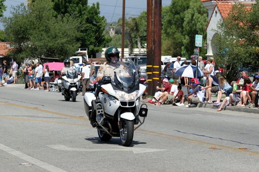 Ojai, CA - JULY 3 : Annual 4th of July parade in Ojai one day early this year July 3, 2010 in Ojai, CA.
