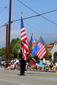 Ojai, CA - JULY 3 : Annual 4th of July parade in Ojai one day early this year July 3, 2010 in Ojai, CA.