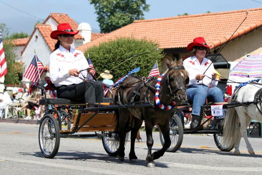 Ojai, CA - JULY 3 : Annual 4th of July parade in Ojai one day early this year July 3, 2010 in Ojai, CA.