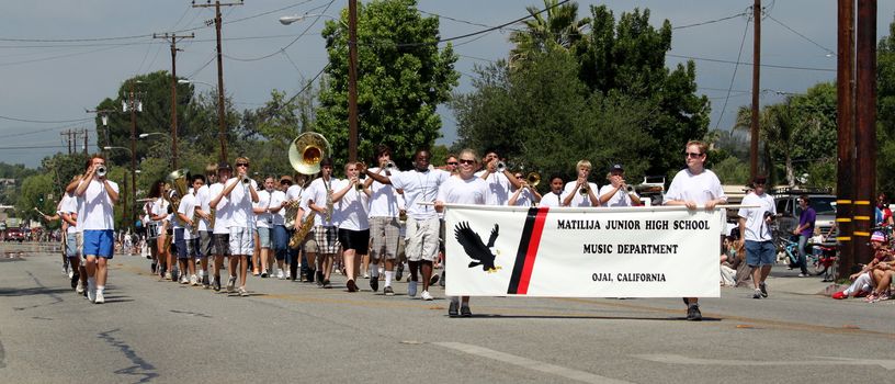 Ojai, CA - JULY 3 : Annual 4th of July parade in Ojai one day early this year July 3, 2010 in Ojai, CA.