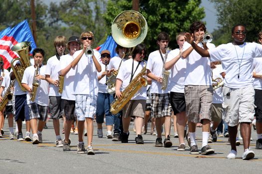 Ojai, CA - JULY 3 : Annual 4th of July parade in Ojai one day early this year July 3, 2010 in Ojai, CA.