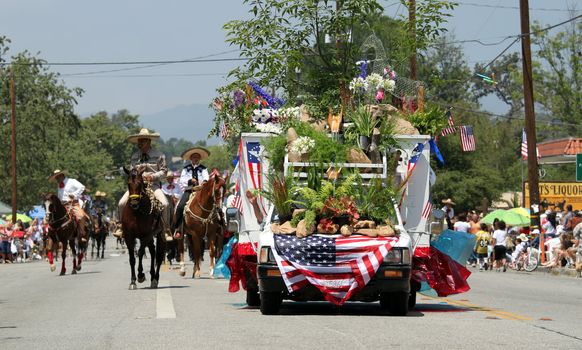 Ojai, CA - JULY 3 : Annual 4th of July parade in Ojai one day early this year July 3, 2010 in Ojai, CA.