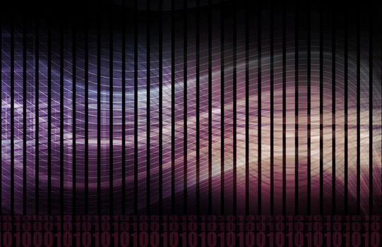 Flowing Energy as a Digital Abstract Background