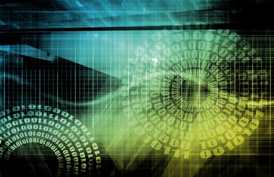 Technology Background as a Digital Abstract Art