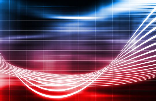 A Data Network Internet Tech Abstract Art