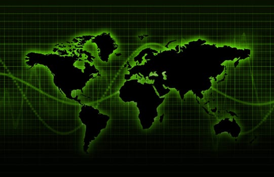 Telecommunications Industry Global Network as Art