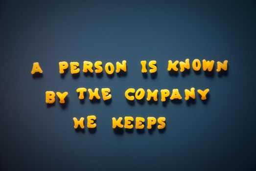 English proverb made from alphabet soup letters.