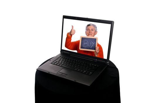 Portable Pc over white background