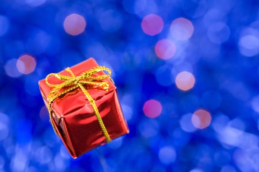 Red present, with shallow depth of field