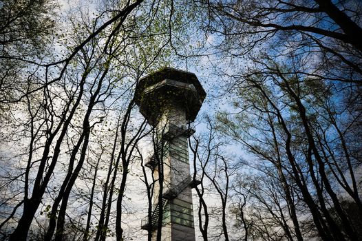 Observation tower at the point where Germany, The Netherlands and Belgium meet