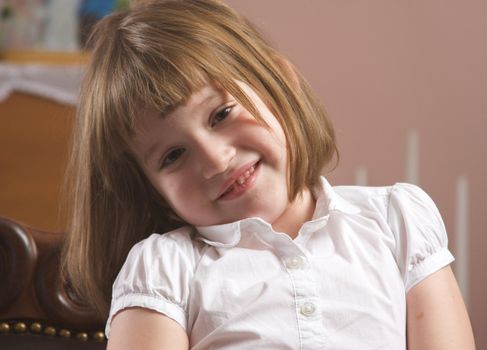 Adorable Girl Poses for a Fun Portrait